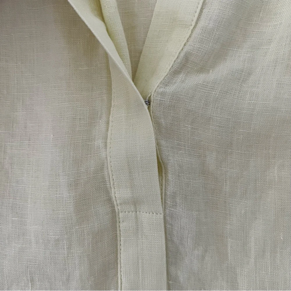 J. Crew Pale Yellow Linen Peasant Blouse - Picture 8 of 13